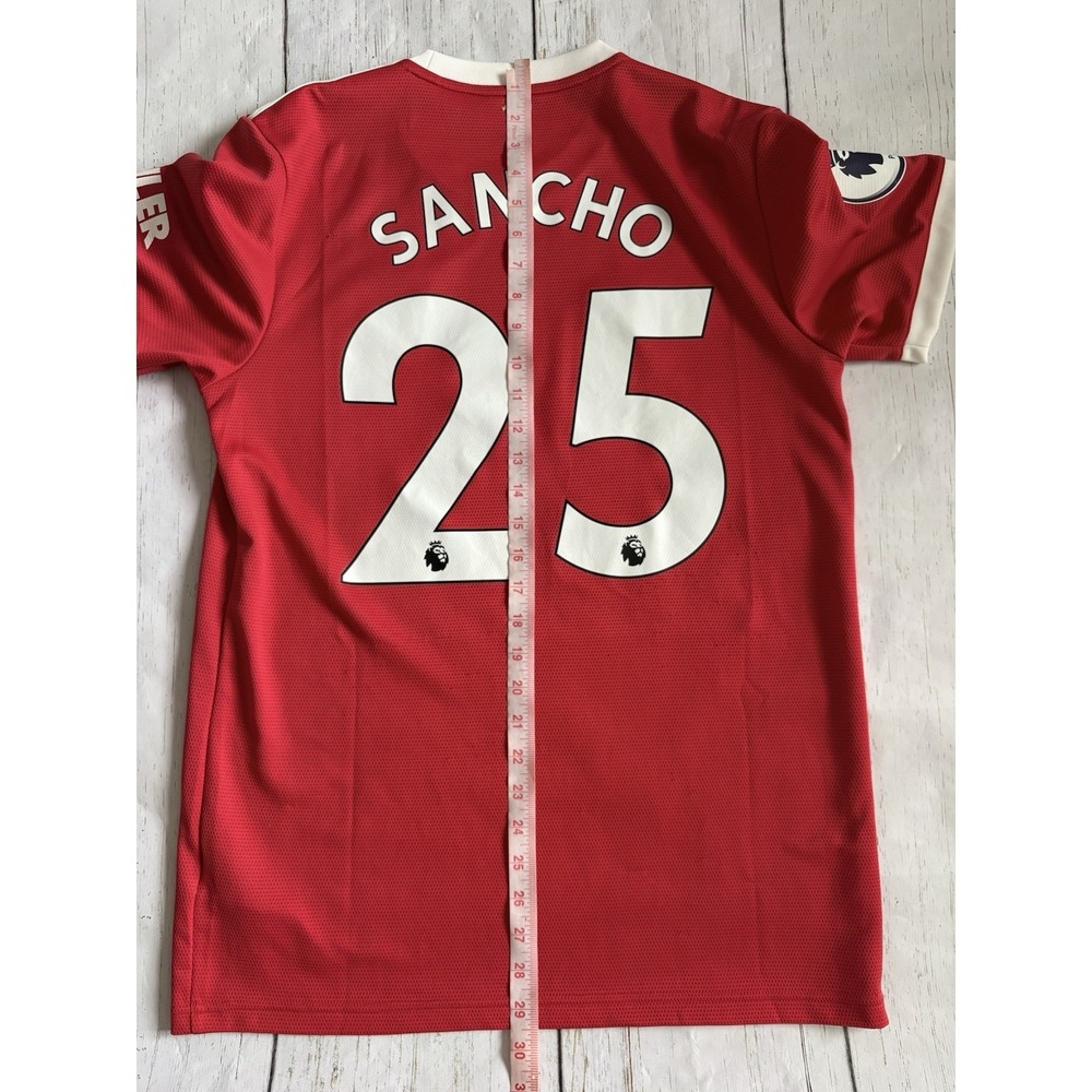 Adidas Manchester United Home Jersey Size Medium Adult Mens Jadon Sancho Player - Picture 8 of 8